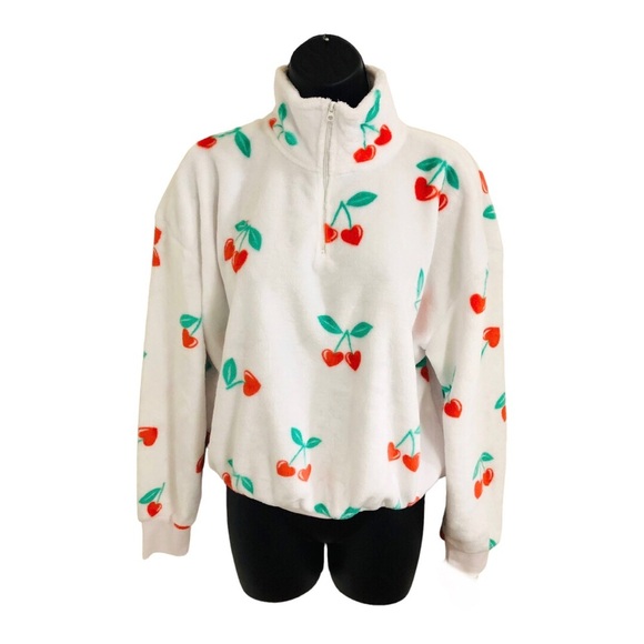 Cherry Print Fleece Pullover - Picture 10 of 12